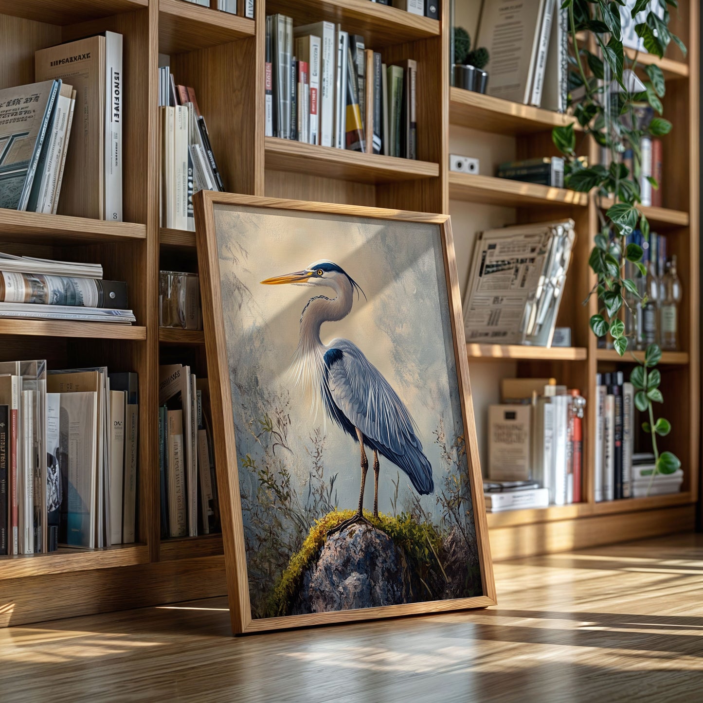 Azure Serenity Heron