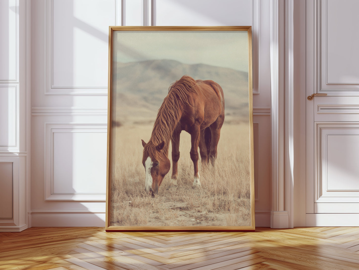 La dernière bouchée d'herbe ensoleillée
