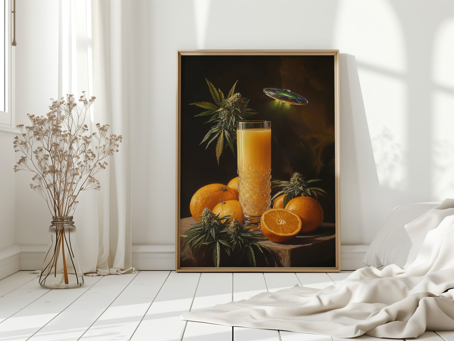 Citrus Glow Under Cosmic Light