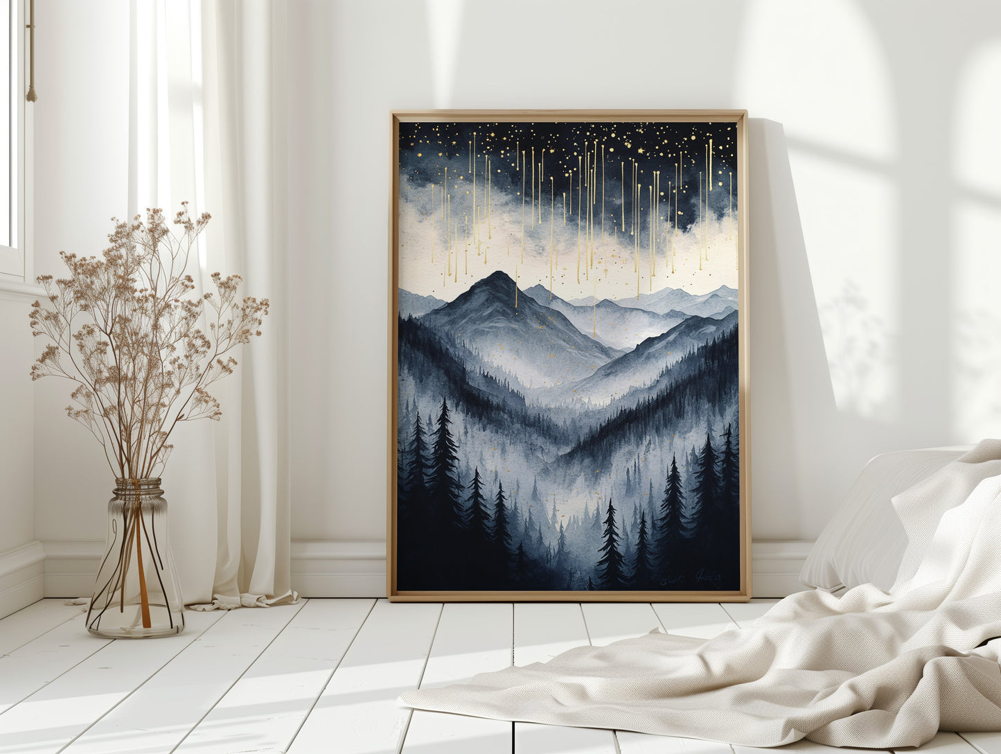 Starlit Peaks in Twilight