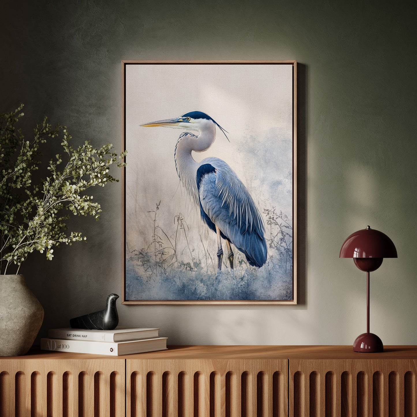 Serenity in Blue Feathers