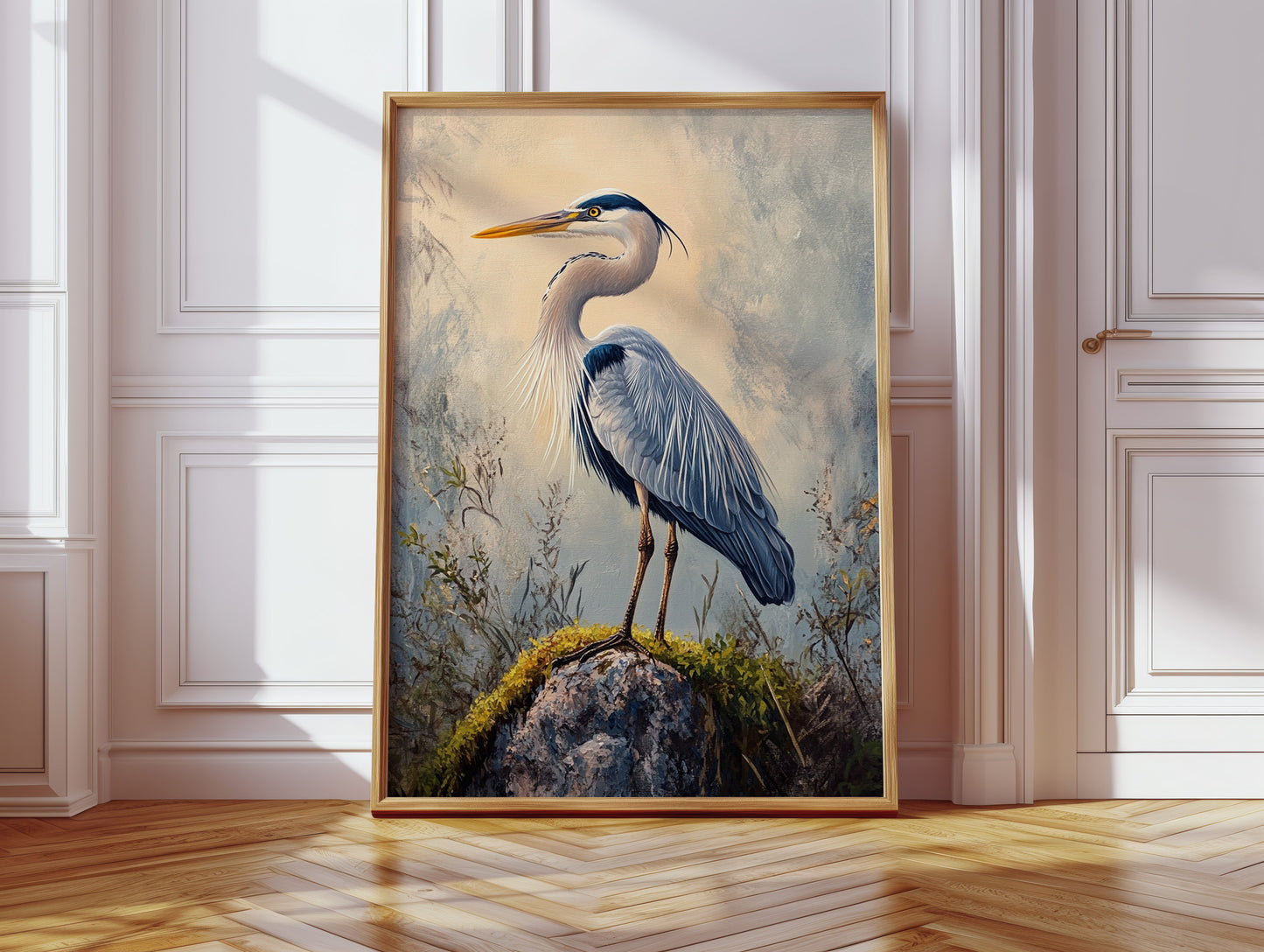 Azure Serenity Heron
