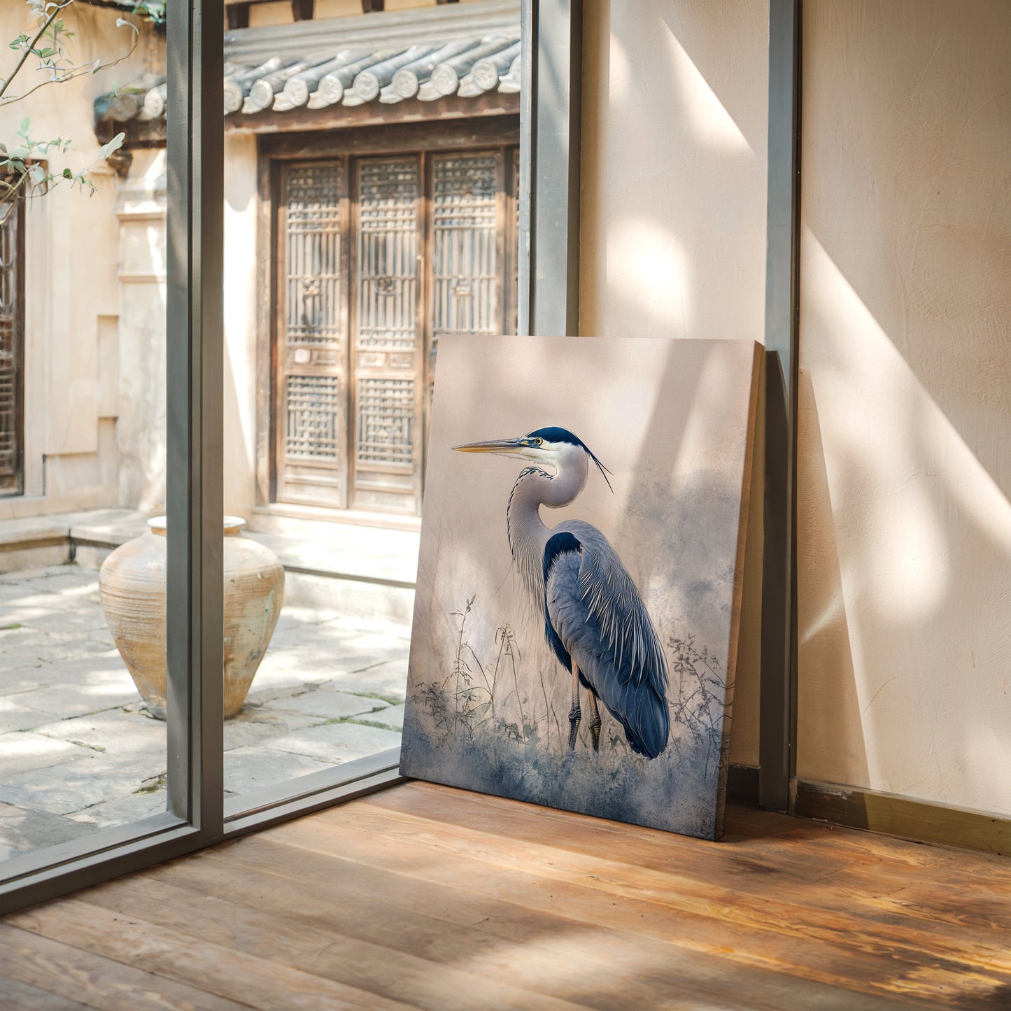 Serenity in Blue Feathers