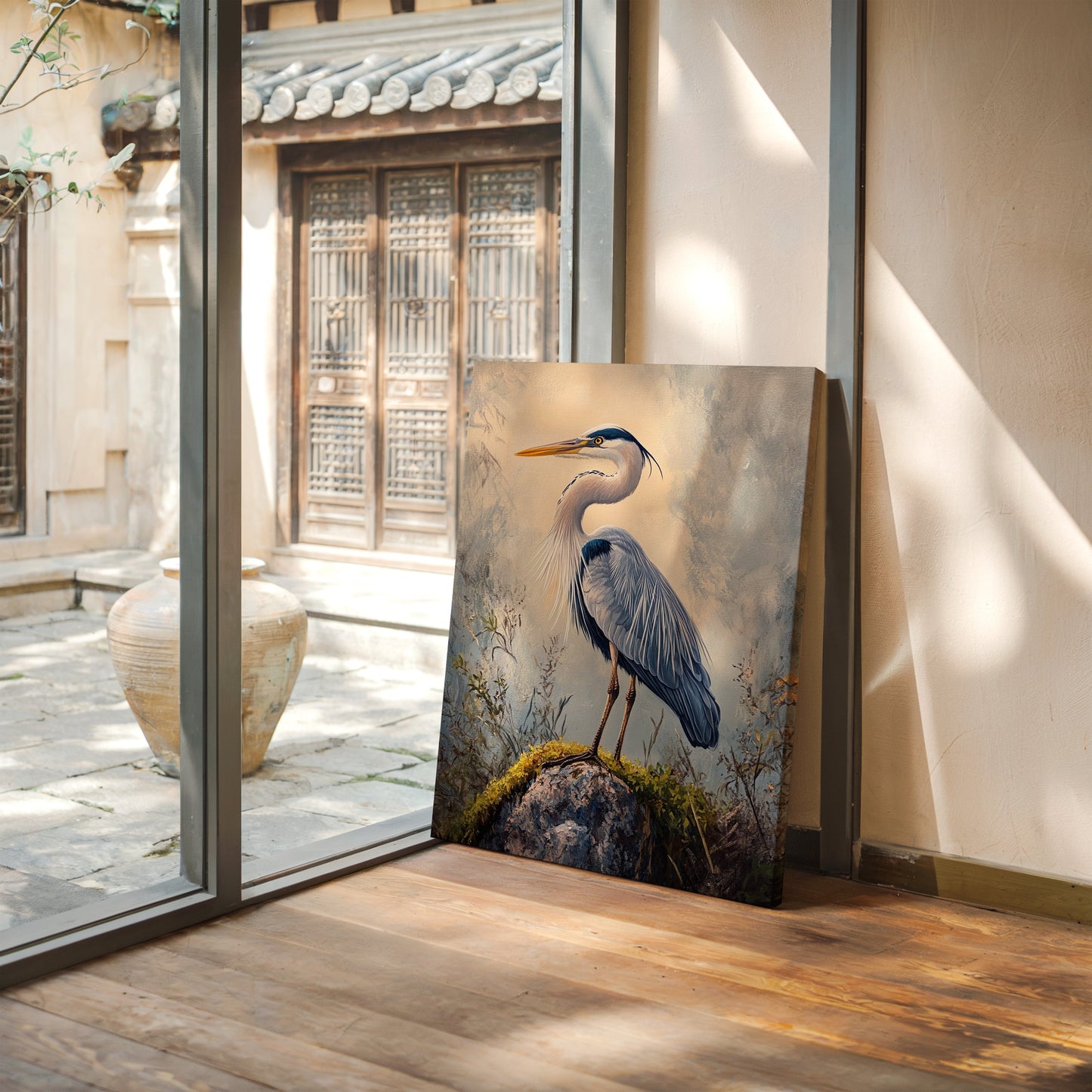 Azure Serenity Heron