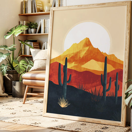 Lever de soleil dans le désert - Art paysager audacieux