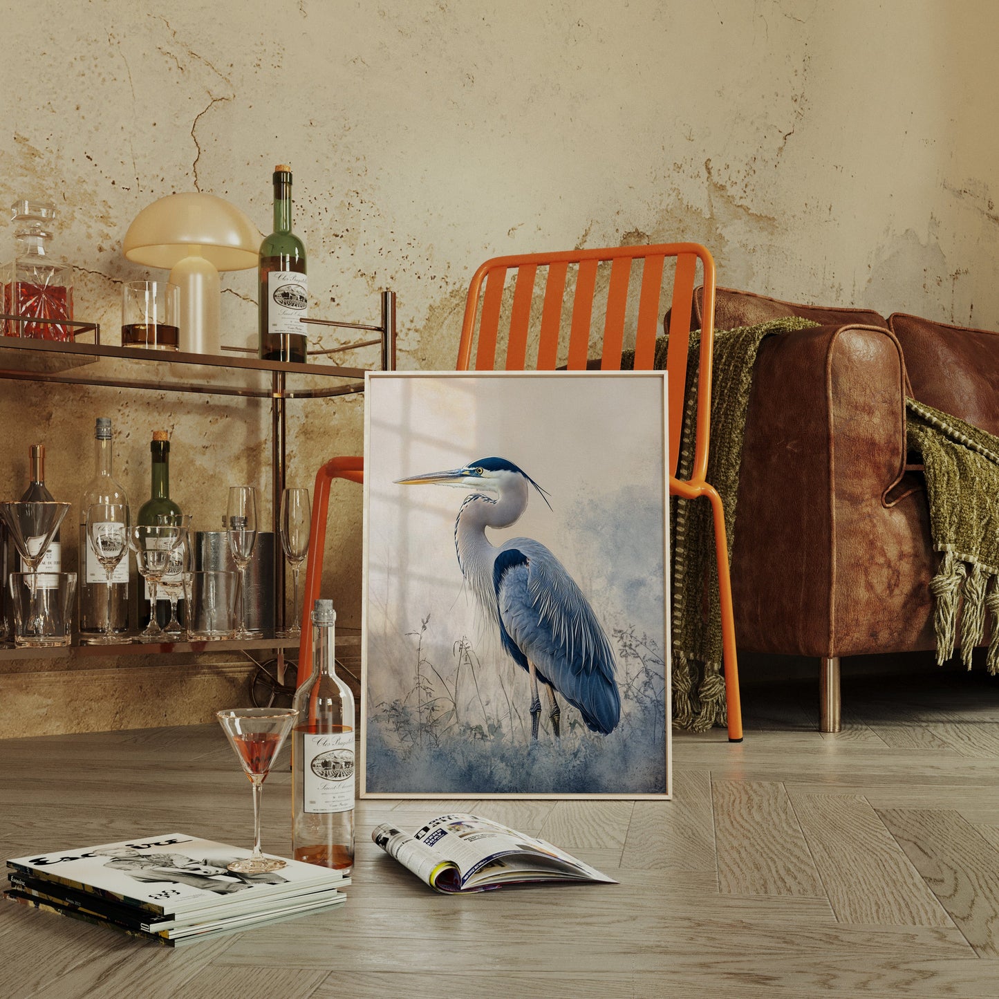Serenity in Blue Feathers