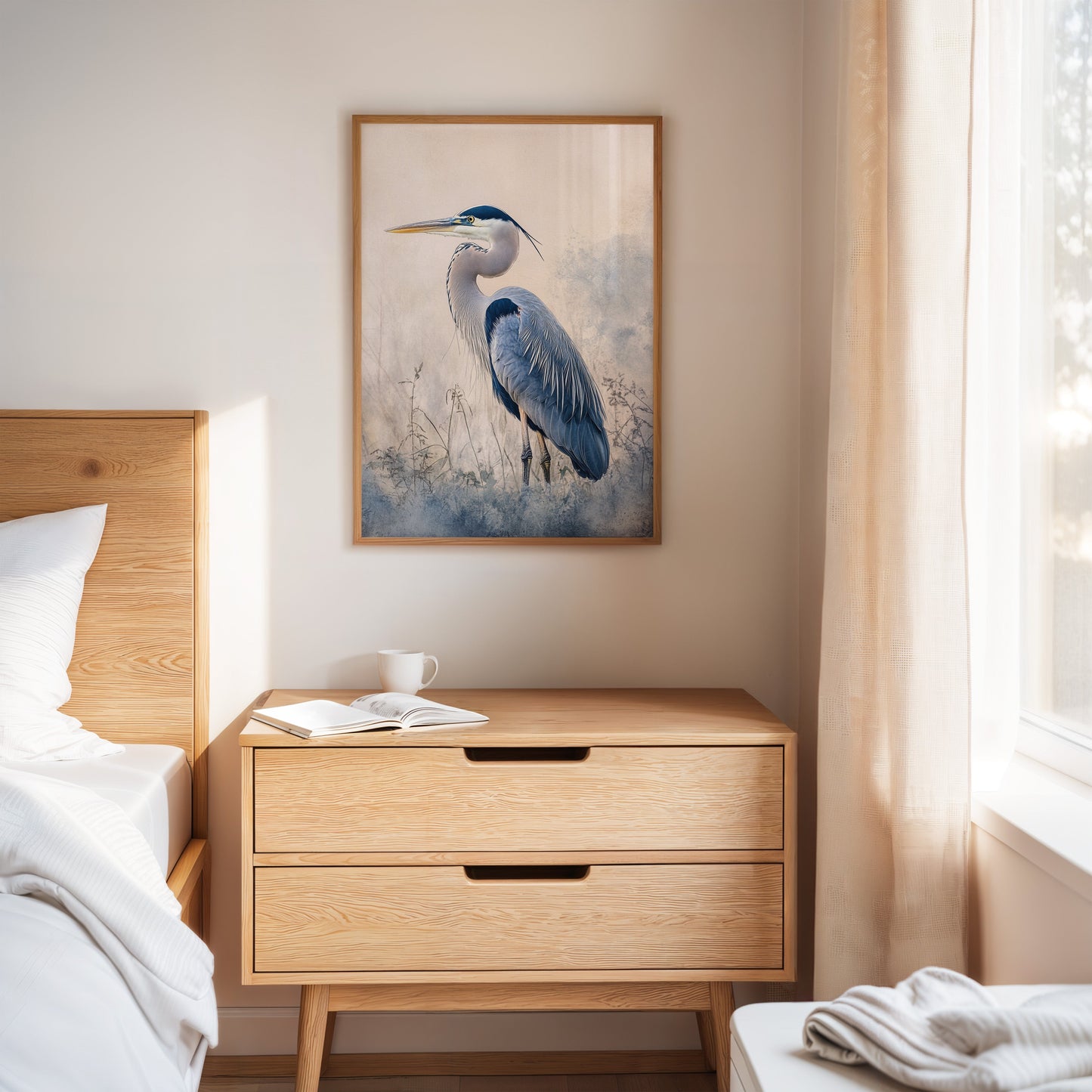 Serenity in Blue Feathers