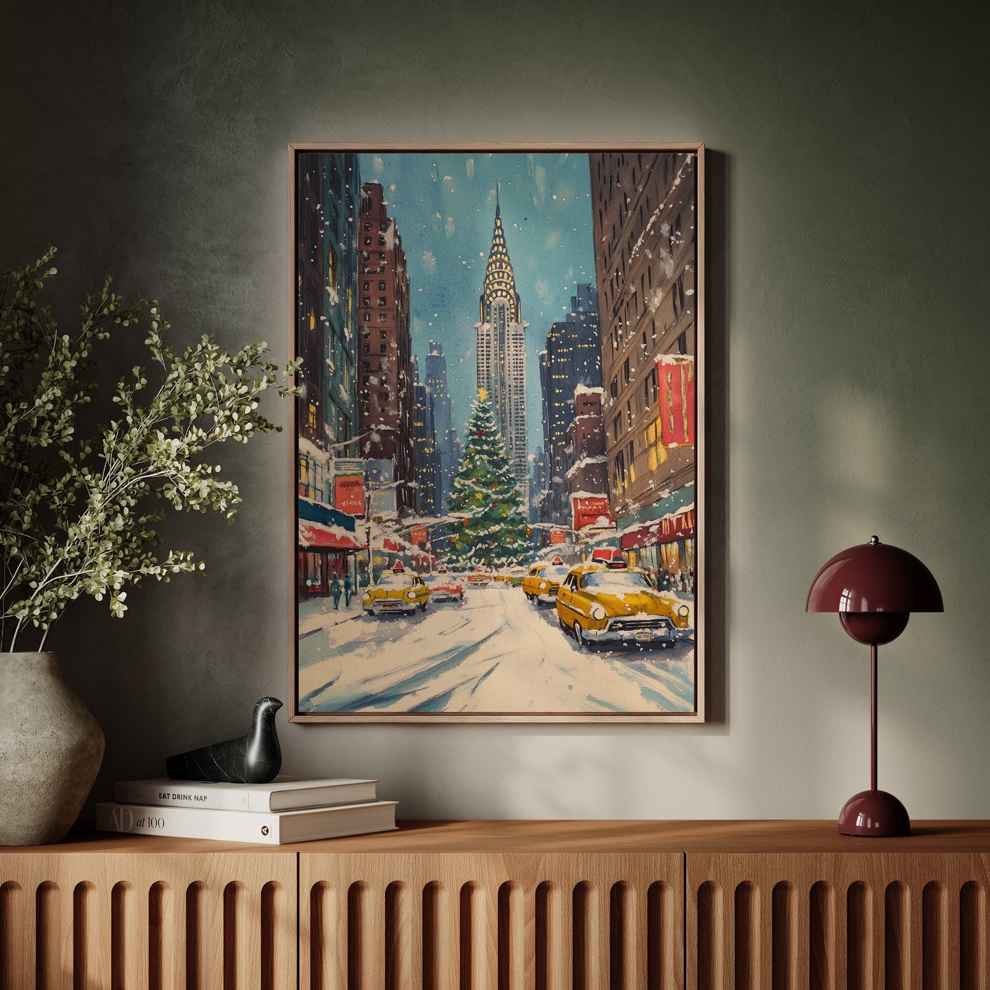 Schneefall auf den Straßen der Stadt