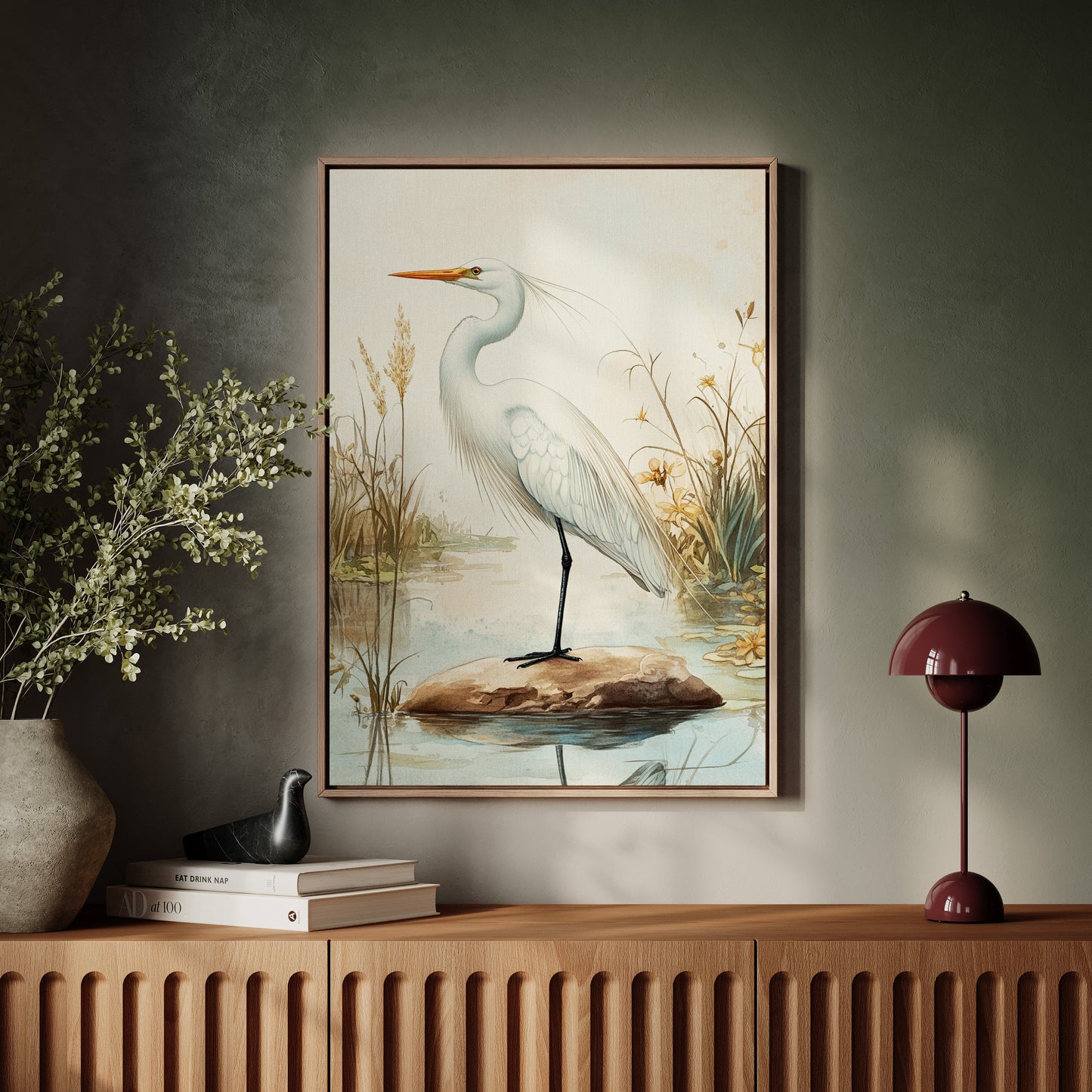 Tranquil Heron Reverie