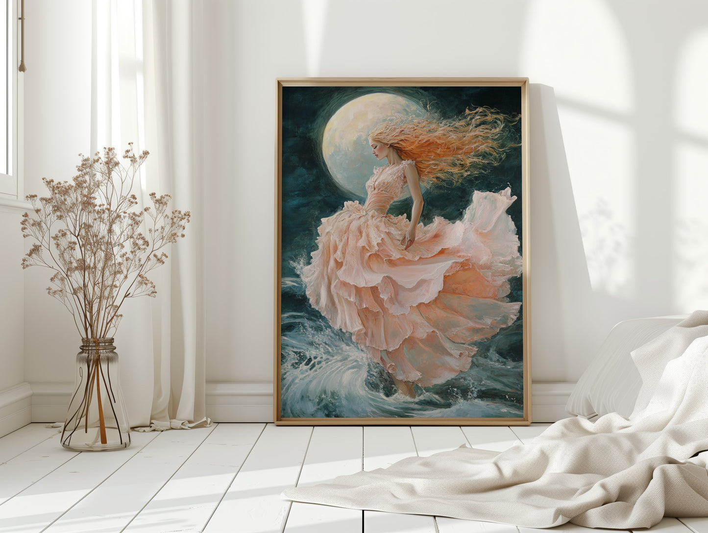 Vagues séraphiques éclairées par la lune