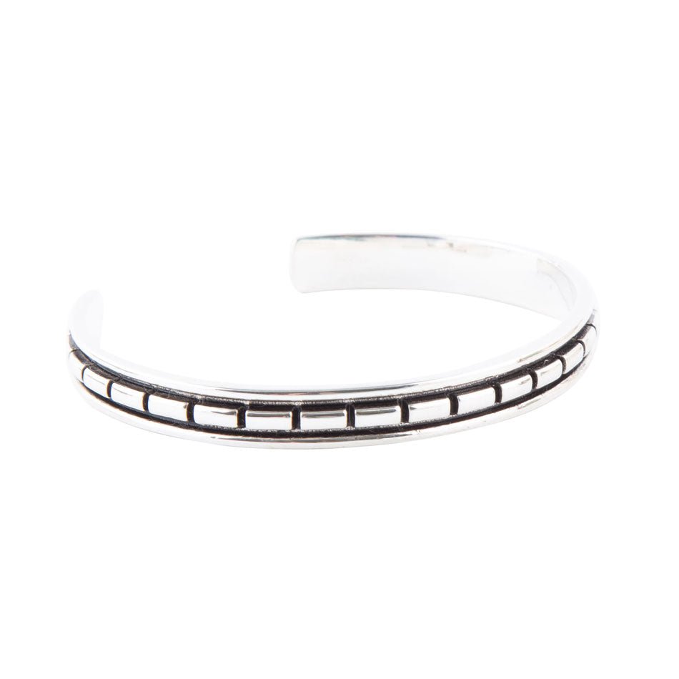 Geometrisches Armband aus Sterlingsilber