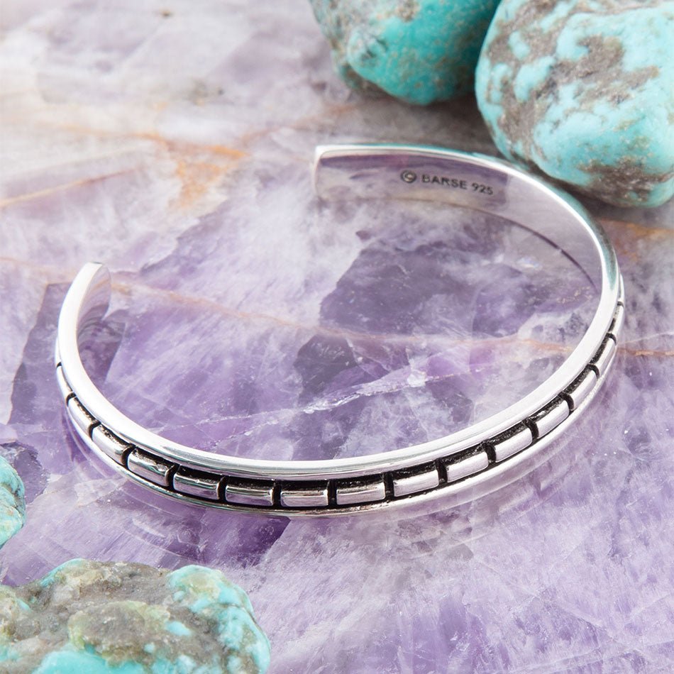 Geometrisches Armband aus Sterlingsilber