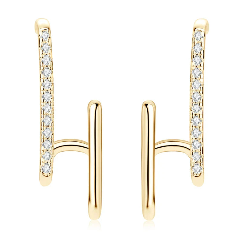 Moissanit Geometrische Ohrstecker 925 Sterling Silber Stecker Geschenk Für Frauen