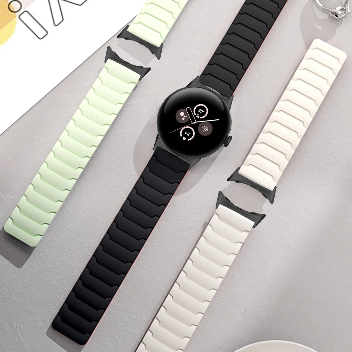 Google Pixel 1 2 3 4 41mm 45mm Silikonarmband – Magnetisch