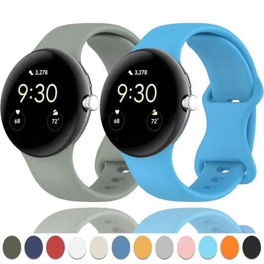 Bracelet en silicone souple pour Google Pixel 1 2 3 4 41mm 45mm