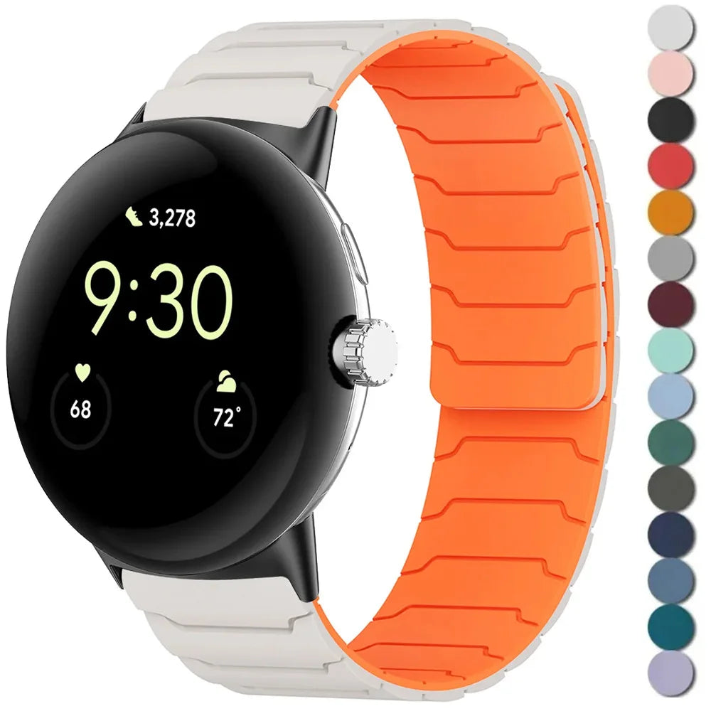 Google Pixel 1 2 3 4 41mm 45mm Silikonarmband – Magnetisch