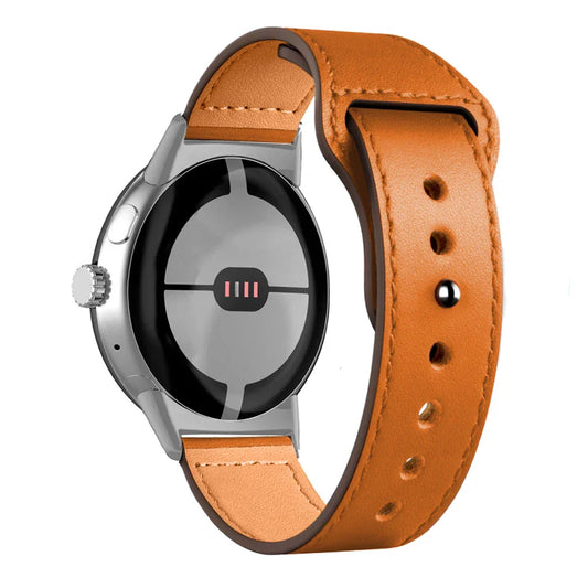 Bracelet en cuir Google Pixel Watch 1-4 41mm 45mm - Fin