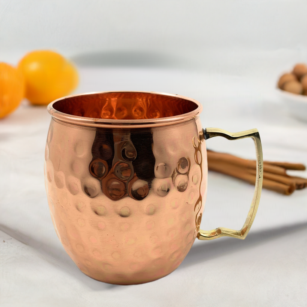 Vibhsa Hammered Moscow Mule Mugs, Set of 2