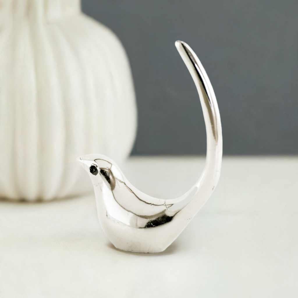 Vibhsa Silver Bird Ring Holder -Jewelry Organizer