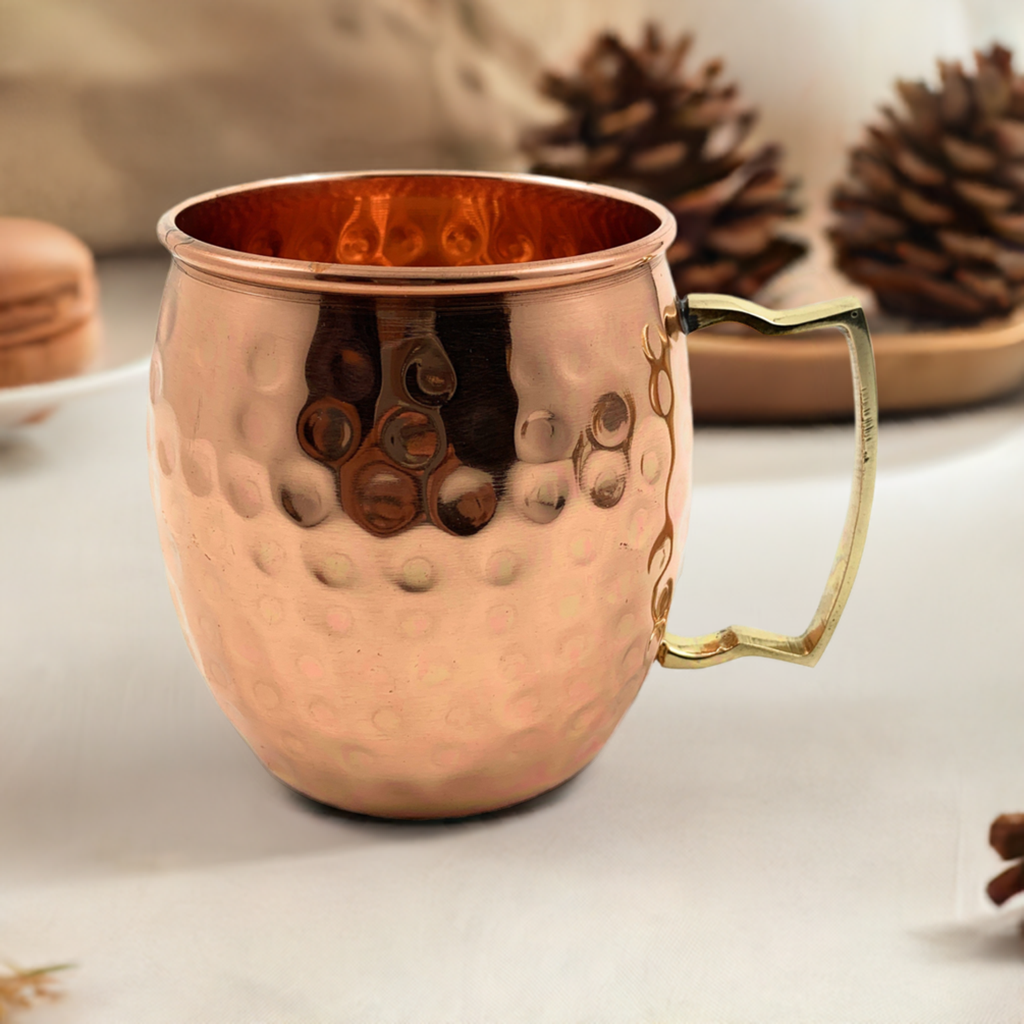 Vibhsa Hammered Moscow Mule Mugs, Set of 2