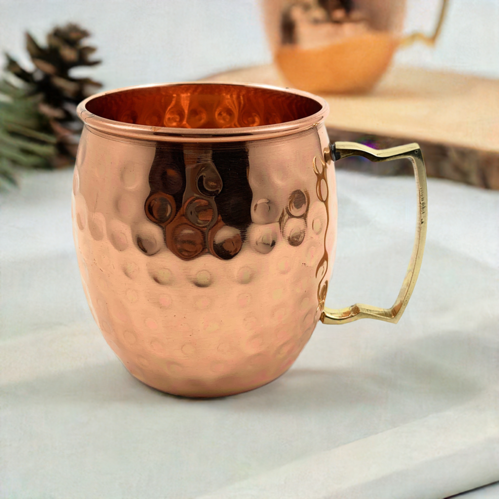 Vibhsa Hammered Moscow Mule Mugs, Set of 2