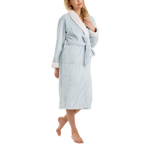 Wolkenweicher Sherpa-Fleece-Bademantel