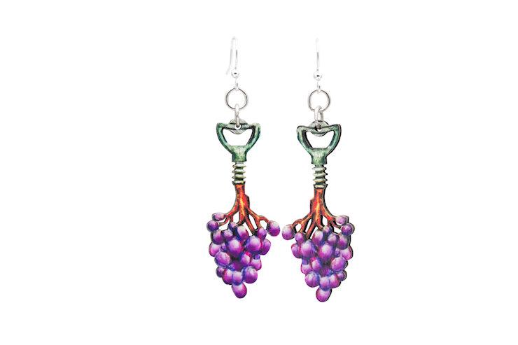 Ohrringe „Grapevine Dangle“ mit lila Trauben-Cluster