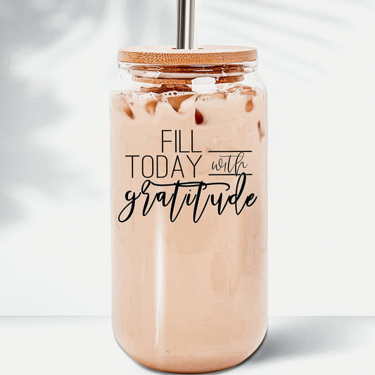 Verre de voyage 500 ml avec couvercle et paille en bambou - Réutilisable