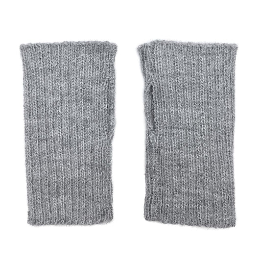 Graue minimalistische Alpaka-Handschuhe