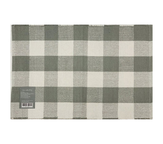 Paillasson quadrillé gris à carreaux de buffle – Base pour paillasson de superposition – Support pour tapis de bienvenue – Tapis d'entrée à carreaux vichy