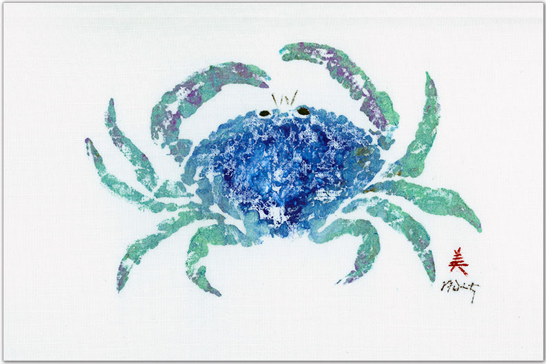 Green Dungeness Crab Placemat | Coastal Table Decor