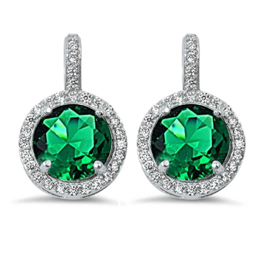 Boucles d'oreilles pendantes vert émeraude - Une touche de chance et d'éclat vert impeccable