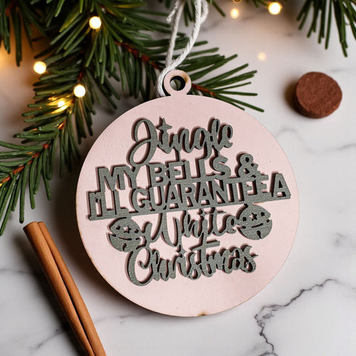 Lot de 12 ornements de Noël en bois faits à la main, grelots 3D, 12 couleurs