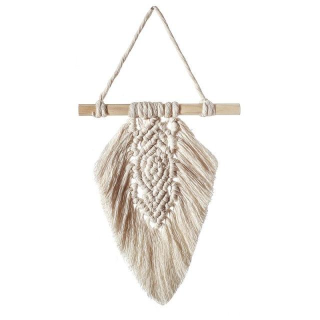 Handmade Wall Art Home Wall Decor Woven Hanging Tapestry Tassel Wind Chimes Wall Hanging Ornaments  Hand Macrame Wall  For Wall Wedding Living Room Gallery Patio Apartment Yard Decor