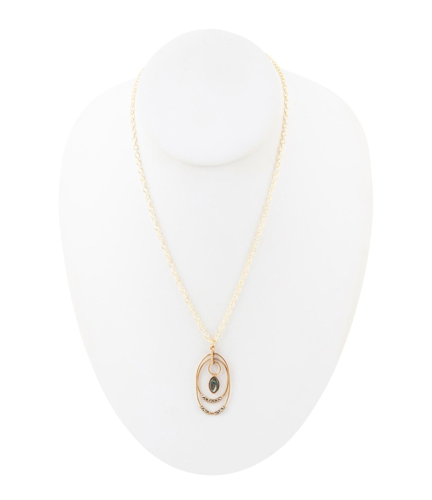 Henley Blue Abalone Goldanhänger Halskette