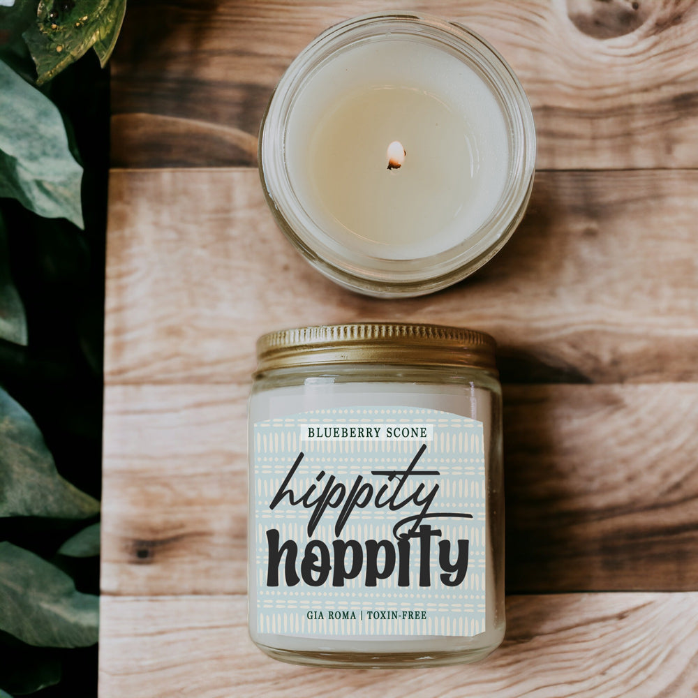 Blueberry Scone Scented Candle, Hand Poured Soy Wax, Cozy Bakery Aroma