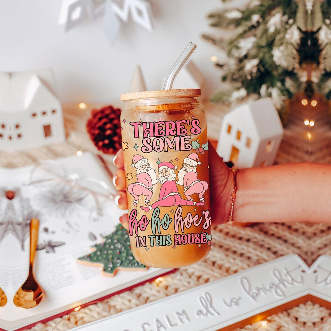 Mug de Noël drôle 500 ml rose pastel, Père Noël qui twerke, tasse coquine pour les fêtes, chocolat chaud, lait de poule