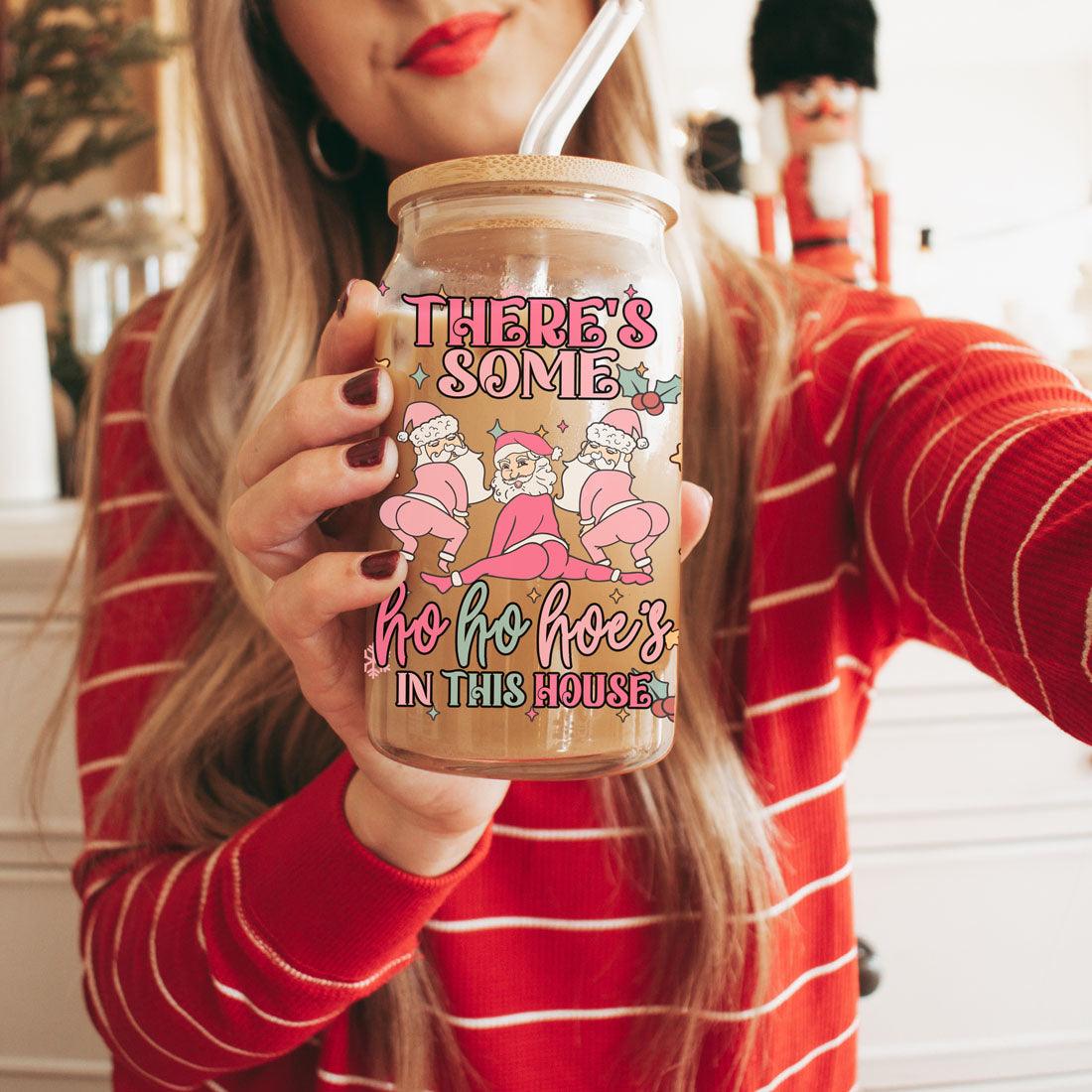 Mug de Noël drôle 500 ml rose pastel, Père Noël qui twerke, tasse coquine pour les fêtes, chocolat chaud, lait de poule