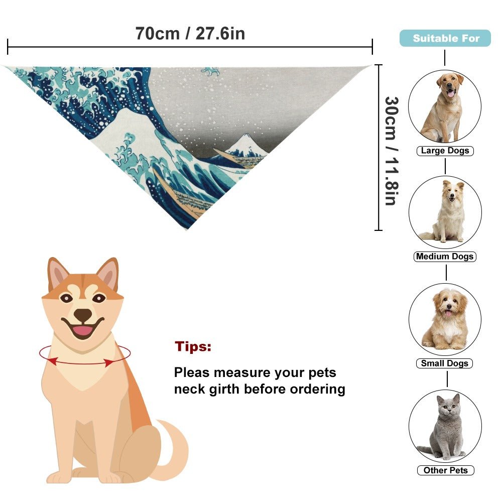 Hokusai Great Wave Off Kanagawa Pet Scarf
