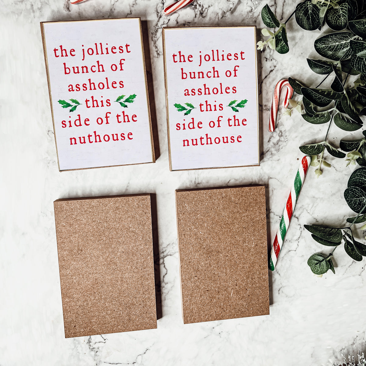 Lustigstes Grüppchen, lustiges Weihnachtsschild, witzige Weihnachts-Wanddekoration, Geschenk für Zuhause, Partys und Kaminsims