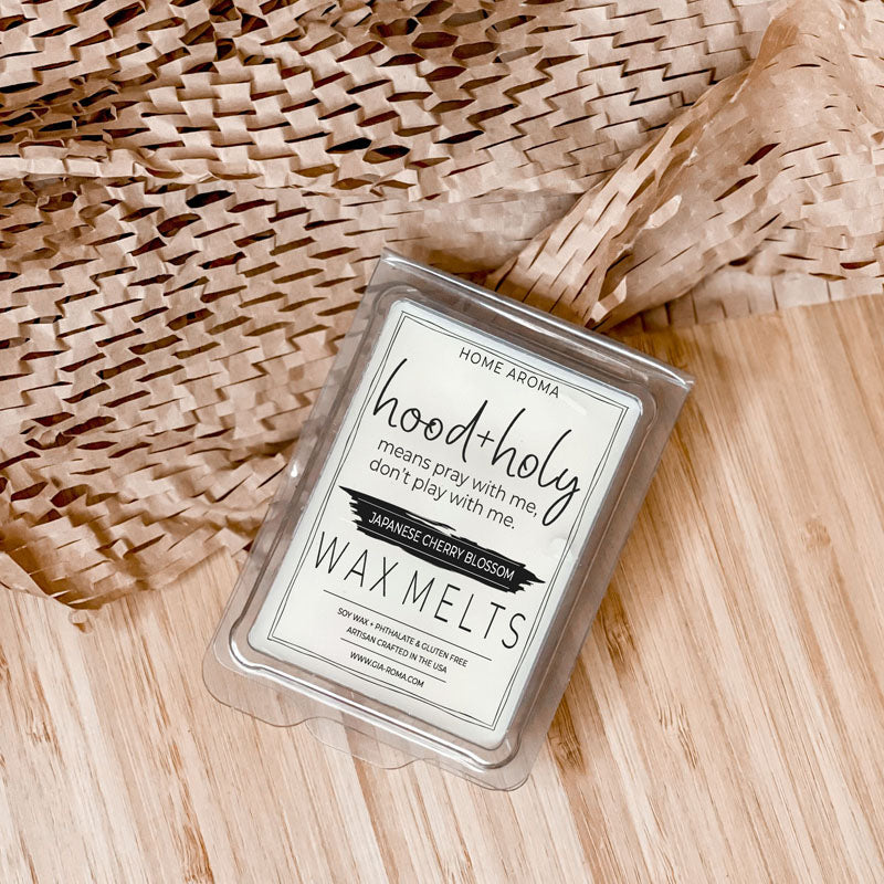 Galets de cire fondue Fleur de Cerisier Japonais - Cubes de 2,5 cm - Parfum Floral Nostalgique - 7,6 x 5 x 2,5 cm