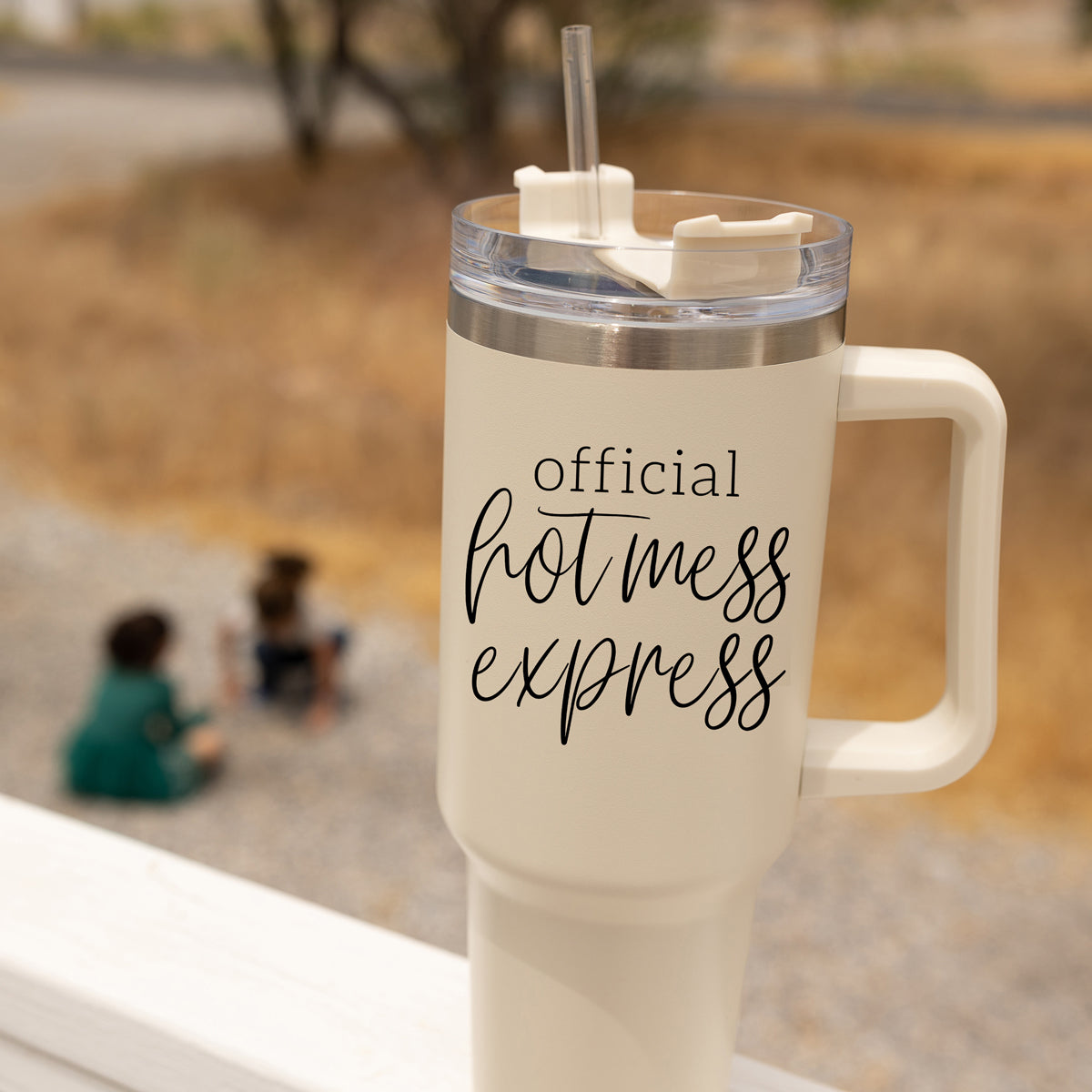 Gobelet isotherme Hot Mess de 40 oz avec couvercle et paille - Tasse de voyage isotherme