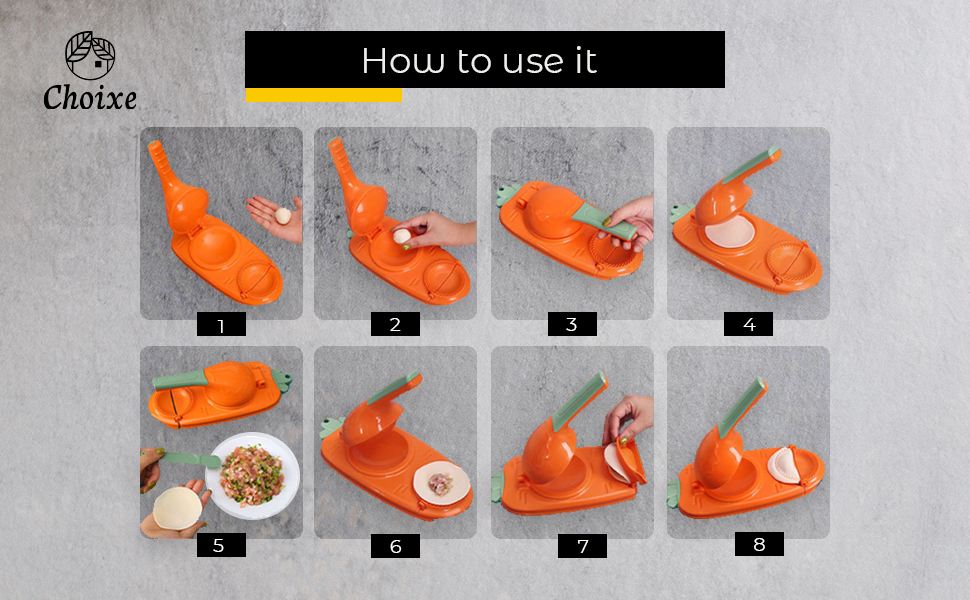 2-in-1 Dough Press Dumpling Empanada Maker Manual Wrapper Mold Kitchen Tool