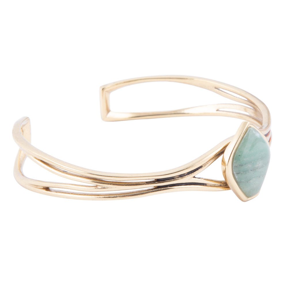Hush Grüner Aventurin und Goldfarbenes Armband