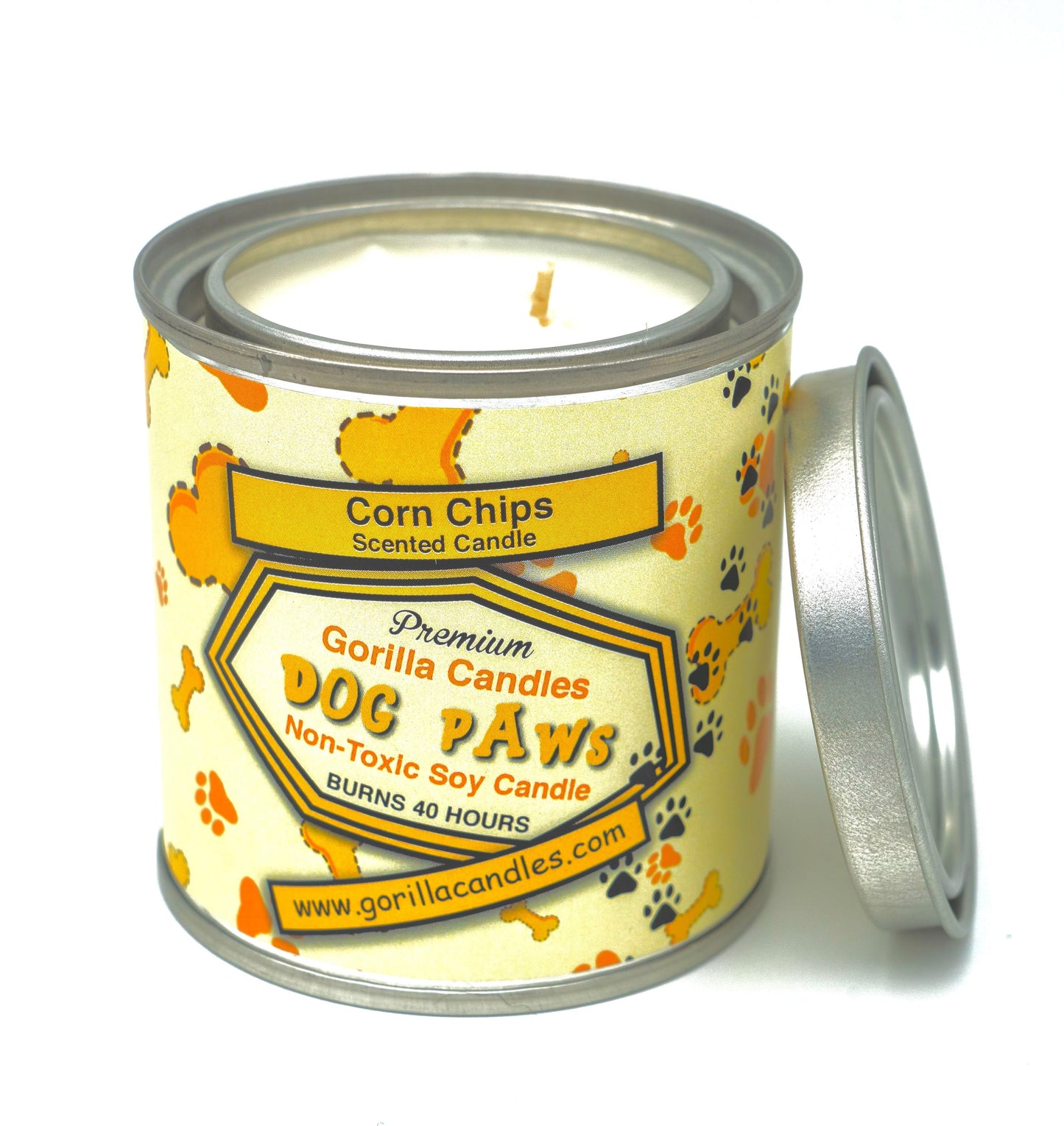Novelty Dog Paws Corn Chips Scented Candle Aromatic Soy Wax Candle For Pet Lovers Home