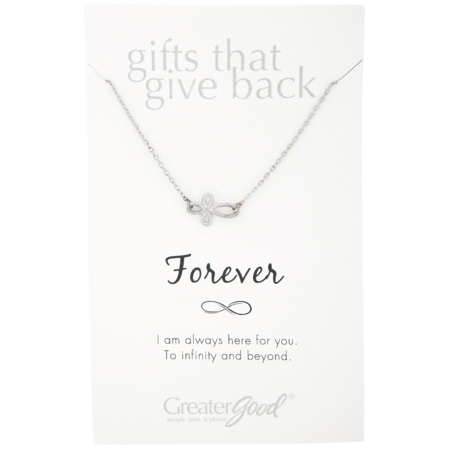 Infinite Strength of Love Pewter Necklace