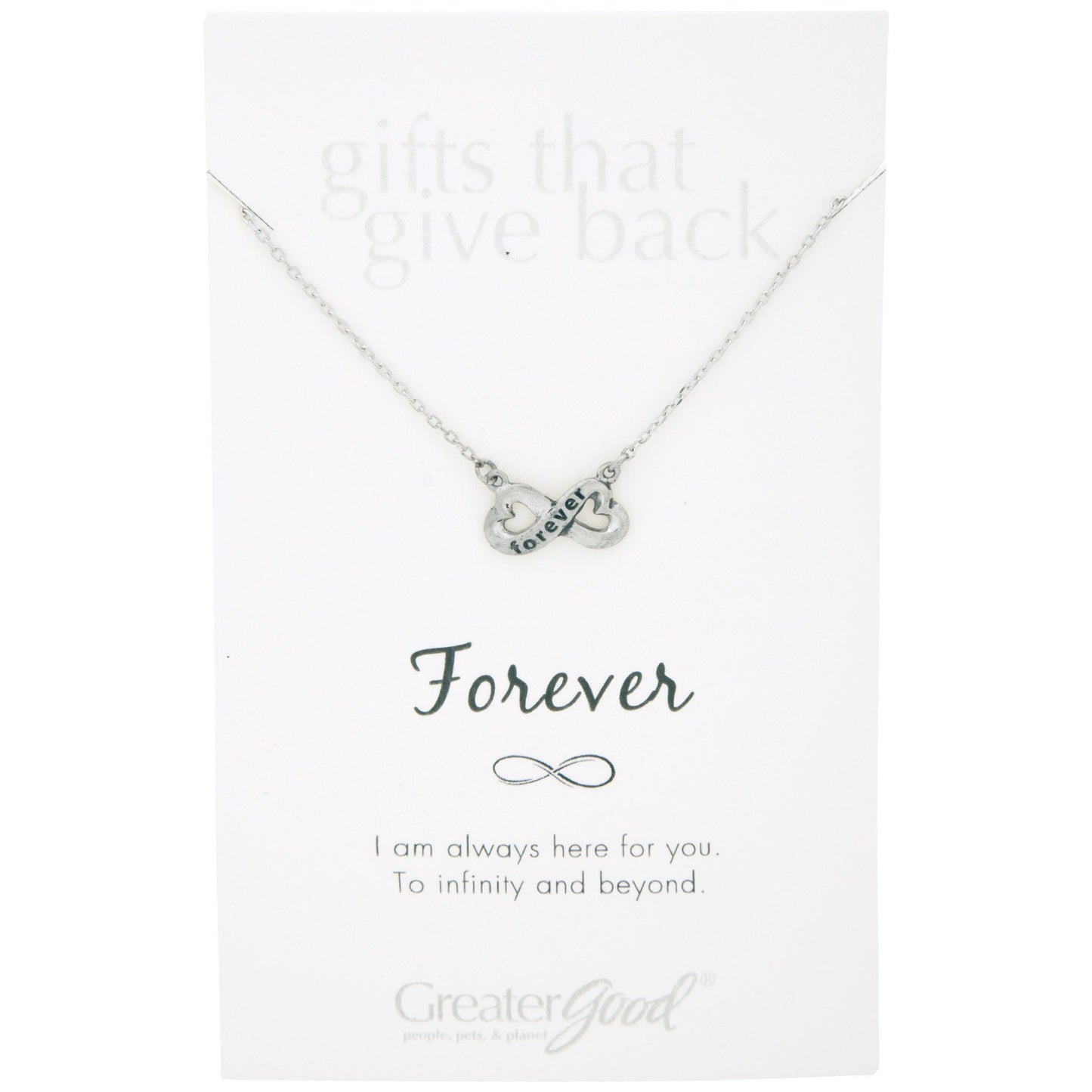 Infinite Strength of Love Pewter Necklace