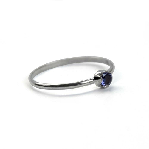 Iolith Sterling Silber Ring Zartes Minimalistisches Band