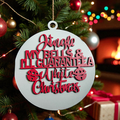 Lot de 12 ornements de Noël en bois faits à la main, grelots 3D, 12 couleurs