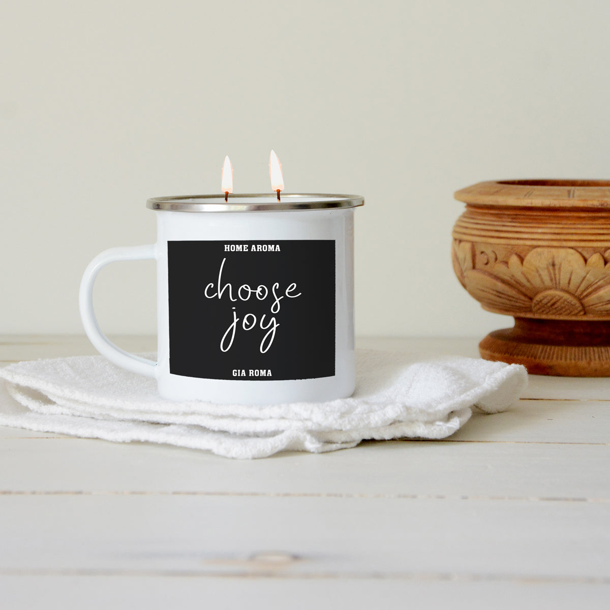 16oz Reusable Metal Candle Mug Scented Soy Candle Gift
